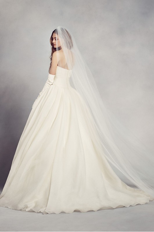 Draped Organza Wedding Dress 4XLVW351178