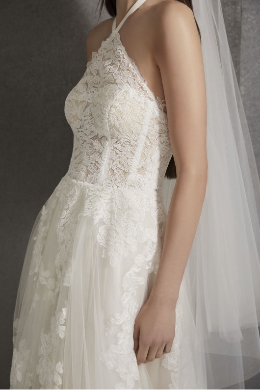 Halter Applique Wedding Dress VW351499