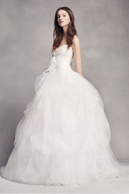 Hand-Draped Tulle Wedding Dress VW351339