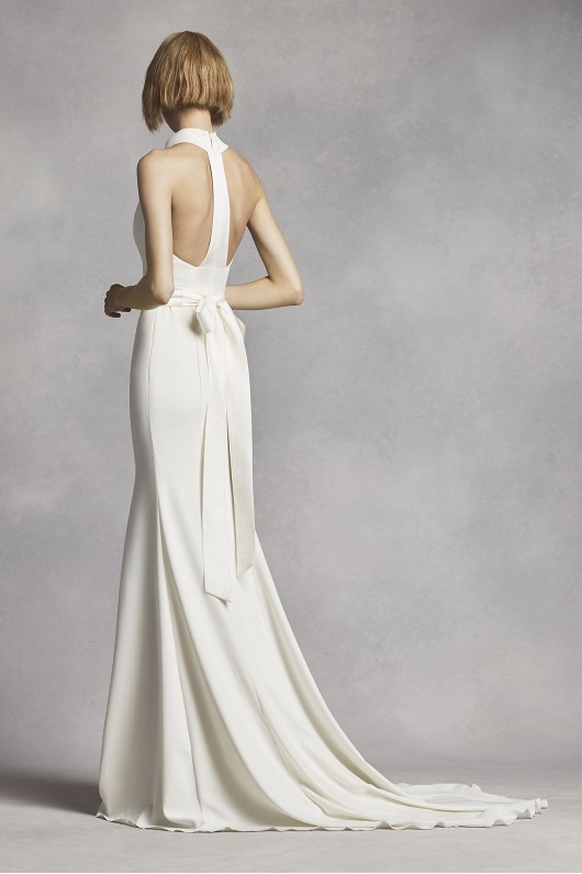 High Neck Halter Wedding Dress VW351263