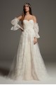 Lace Overskirt Wedding Dress VW351590