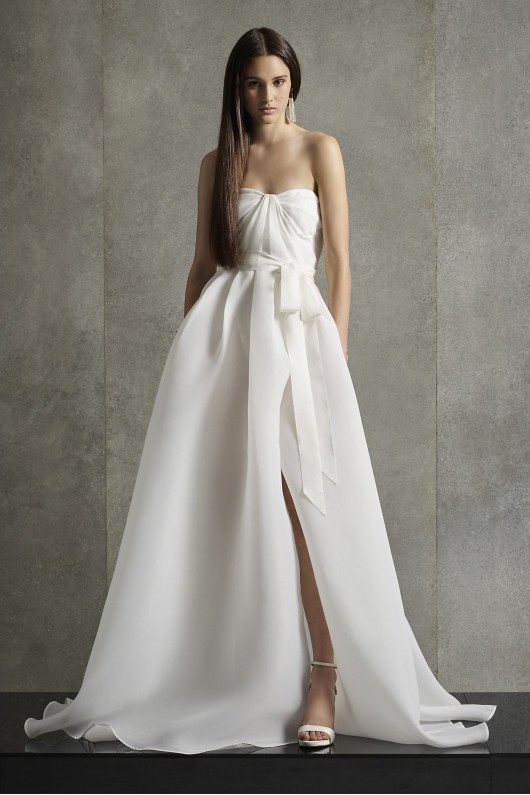 Pleated Gazar Wedding Dress VW351576