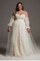 Plus Size Lace Overskirt Dress 8VW351590