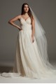 Rose Print Tulle Wedding Dress VW351593